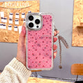 Bowknot iphone 17 air glitter diamond star phone case apple 16 pro rhinestone bracelet protective cover 15