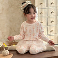 Kidsfall and winter shu velvet 320gthickenedpure cotton autumn clothes and long pants home clothes suit class a boneless baby suit clothes