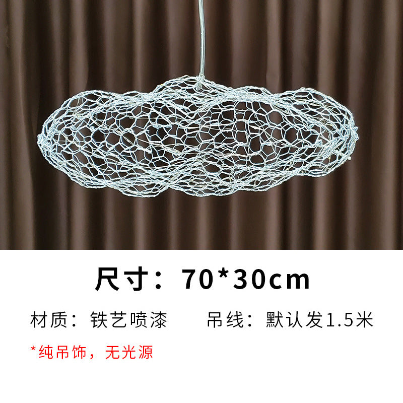 Iron net chandelier Gypsy shopping mall sales department milk tea clothing store lighting creative industrial style restaurant