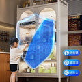 Household kitchen storage cabinet floor-standing multi-layer double door cabinet microwave dish storage cabinet movable storage rack