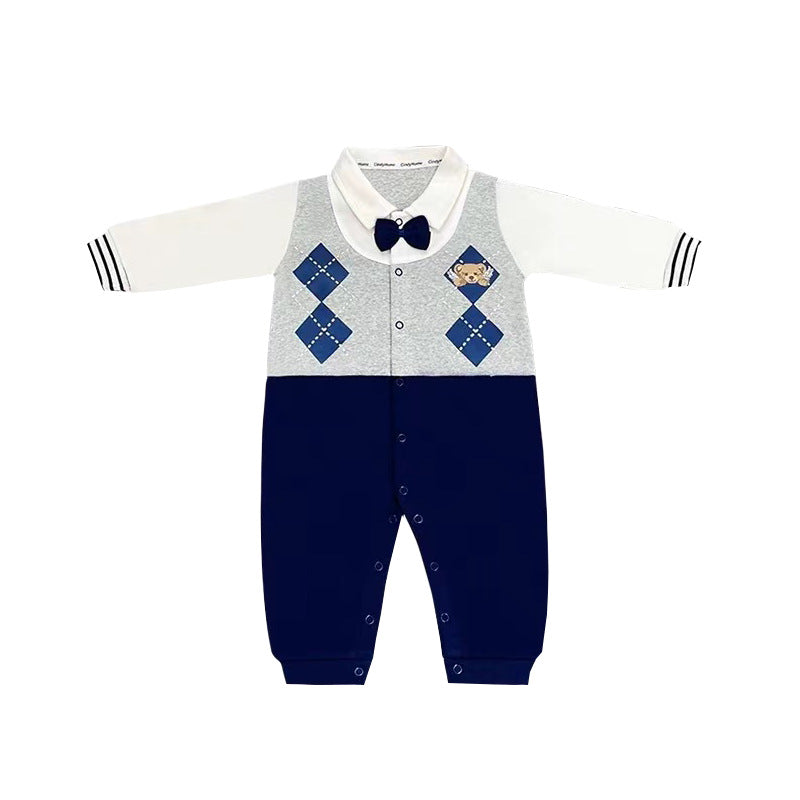 Baby casual gentleman jumpsuit long sleeves jumpsuit spring autum baby long sleeves rompers jumpsuit clothes spring & fall clothes