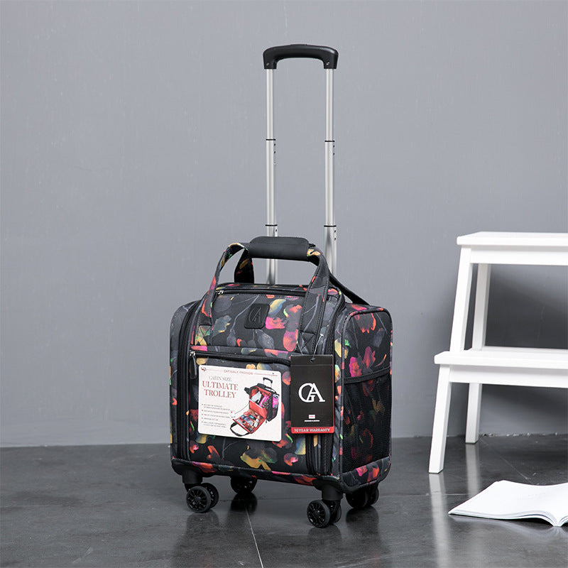 Oxford cloth suitcase 16 inch small boarding case children's trolley case wear-resistant canvas bag waterproof travel bag