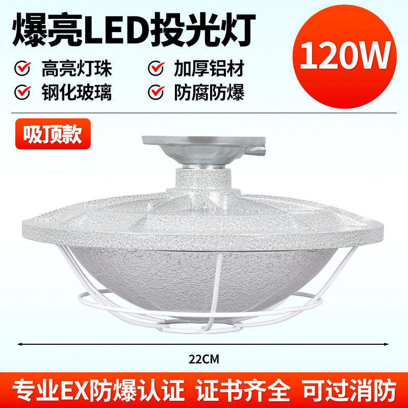 Yaming explosion-proof light led explosion-proof lighting 100w gas station chemical factory waterproof and anti-corrosion flood light chandelier