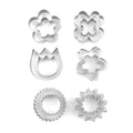 New in stock stainless steel plant 12-piece set - flower cookie cutter, biscuit stamp, diy cookie embossing mold