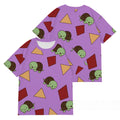 Kpop witcher girl group zoey same style purple turtle pajamas pajamas milk silk loose cartoon straight-legpants