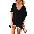 fashionnew arrivalprinting tassel small white ball chiffon beach skirt blouse ready-made trendy brand