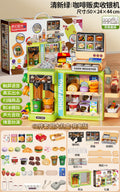 Green coffee vending machine cash register [double-sided play/touchscreen voice control/push-to-dispense water] gift box + rechargeable battery