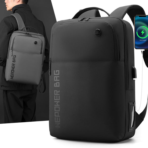 WEPOWER New Men's Backpack Outdoor Large Capacity Backpack Men's Multifunctional Business Leisure Computer Bag