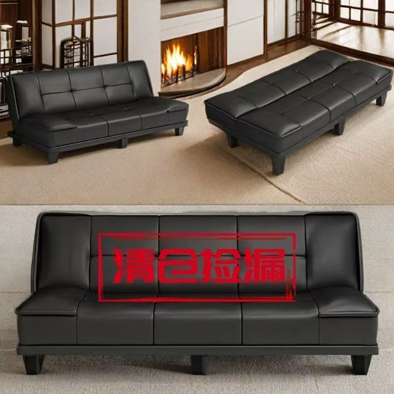 Cat scratch leather fabric sofa dual-purpose sofa small apartment living room casual apartment double foldable sofa bed factory