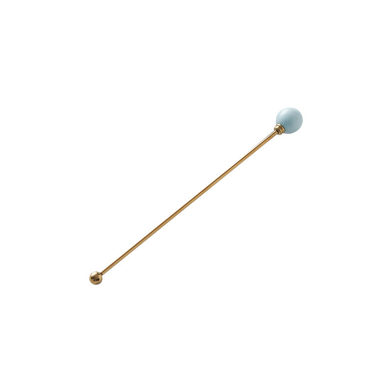 304 stainless steel tea & coffee stirring rods - multi-colored dessert picks - high-value ceramic handle milk frothing sticks - wholesale