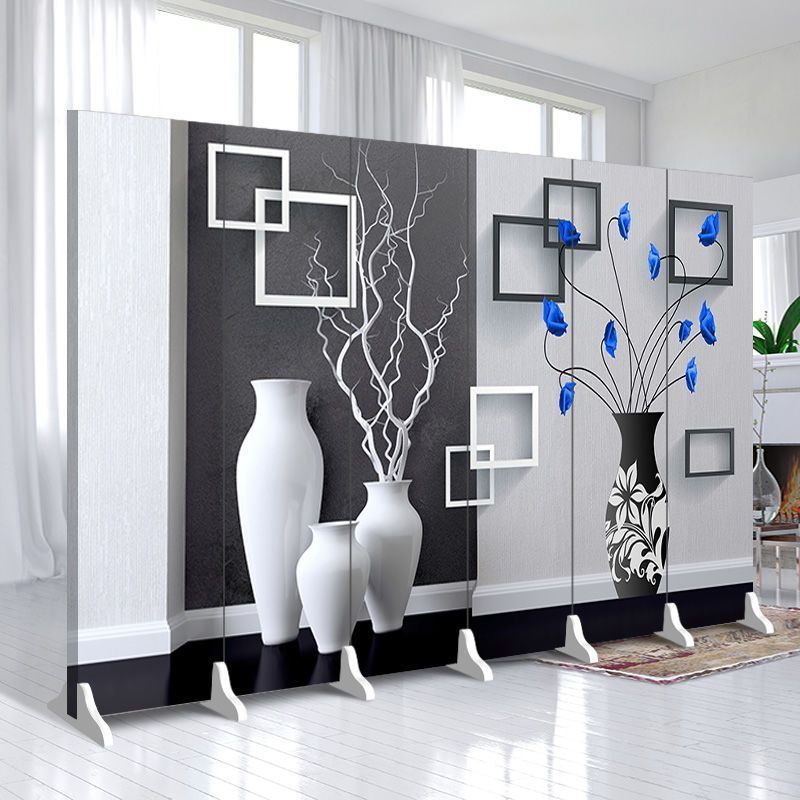 Cream style screen partition simple modern living room entrance folding mobile blocking bedroom simple folding screen