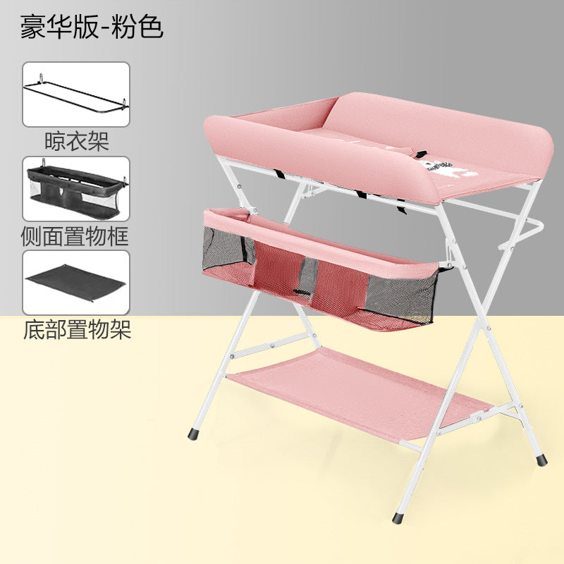 Diaper changing table - portable, multifunctional, foldable baby care station for newborns - bathing, diaper changing, and massage