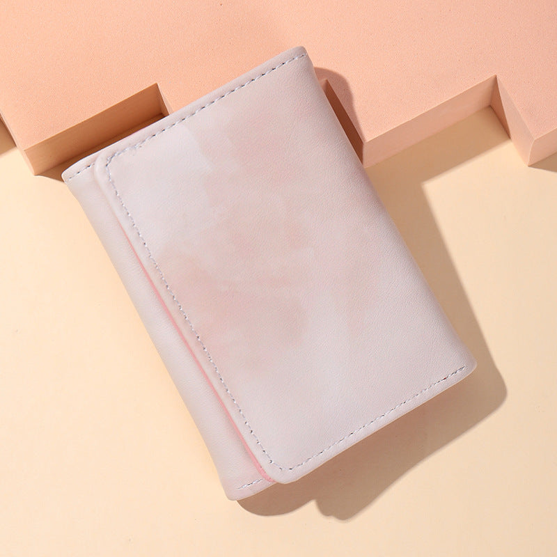 Popular 30% off wallet women's short diamond simple snap button women's postcard driver's license card holder high-end wallet