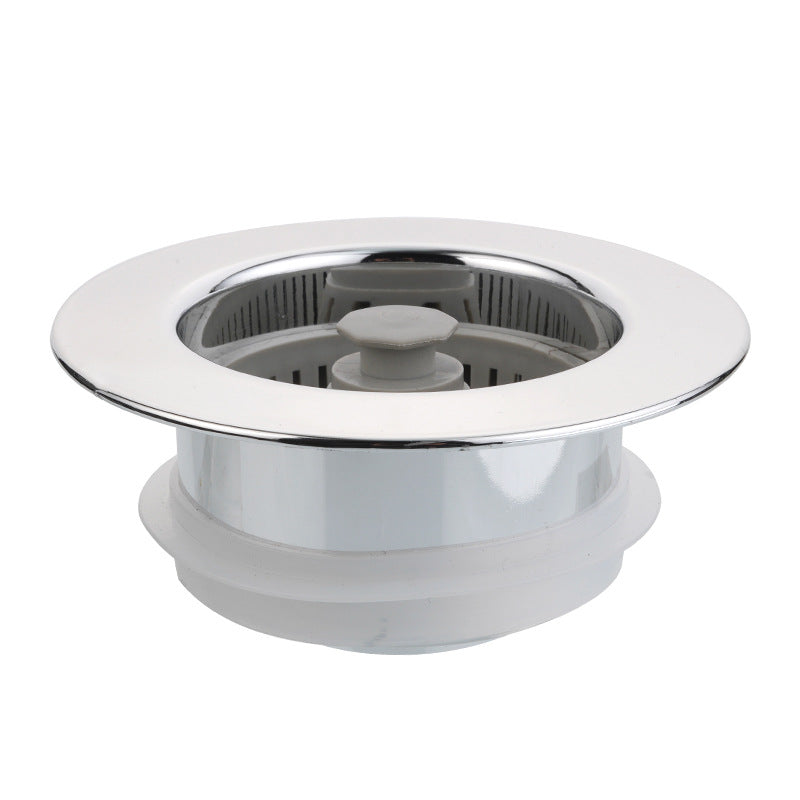 Stainless steel kitchen sink bouncing core sewer dishwasher filter basket washing basin plugging water cover leakage plug