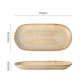 Vintage chic ceramic oval fish plate - perfect for restaurants, hotels, and home use. featuring a textured, rectangular design ideal for steamed fish, sushi, and elegant plating