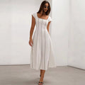 Zr wholesale foreign trade: european and american style women's fashion printed sexy backless slim-fit casual camisole maxi dress