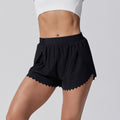 European and american style wavy fitness shorts - peach lift, running, casual, and workout shorts - women's 5-inch yoga shorts