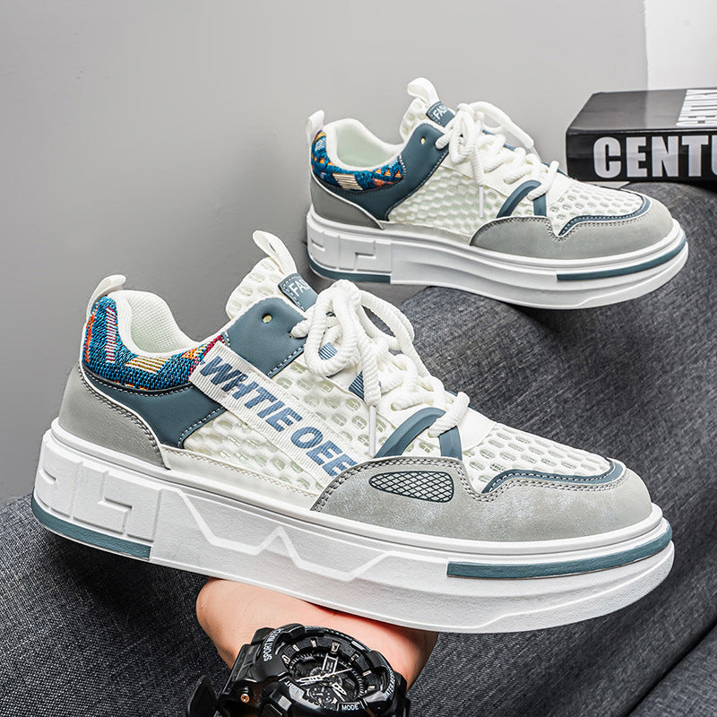 Men's breathable mesh sneakers, lightweight casual athletic shoes, new 2026 summer collection, trendy sneakers for students