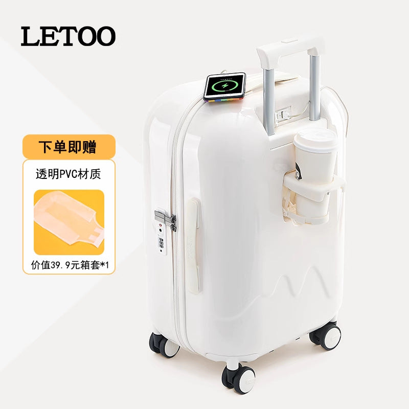 2025 new high-value suitcase wide trolley case mother and child case suitcase set wedding password box 20 inches