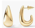 2024 new fashionable minimalist 14k gold women's earrings - versatile, high-end, light luxury, and exquisite
