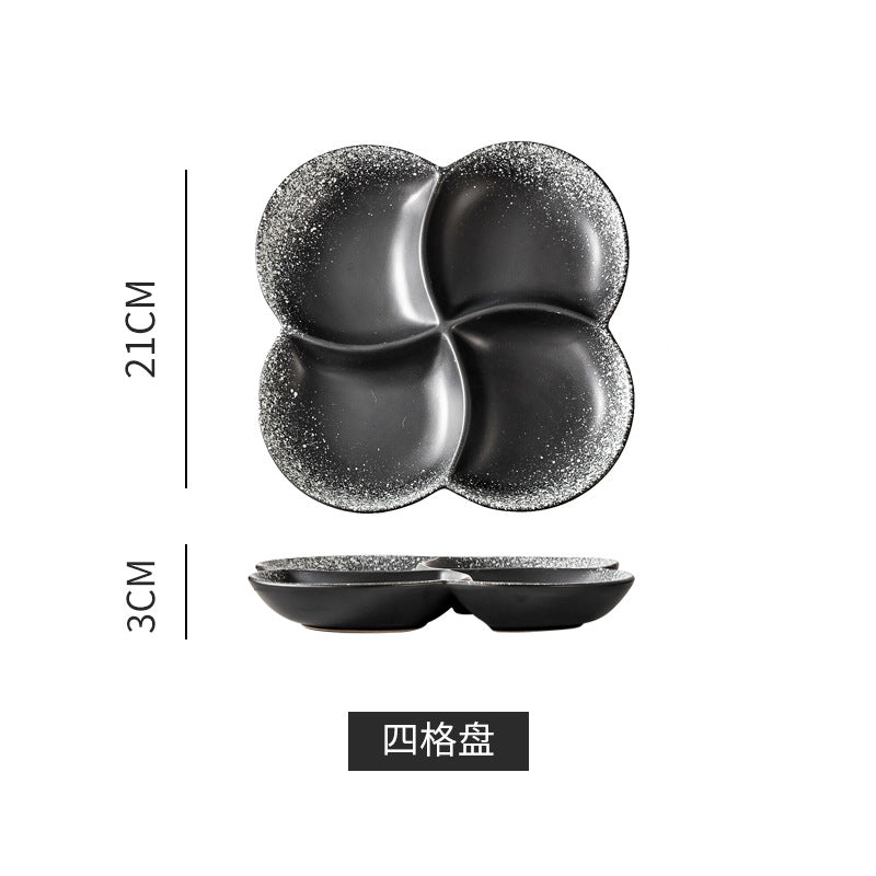 Japanese retro dessert plate - stylish & practical for home use - perfect for single servings, breakfast, snacks, and desserts