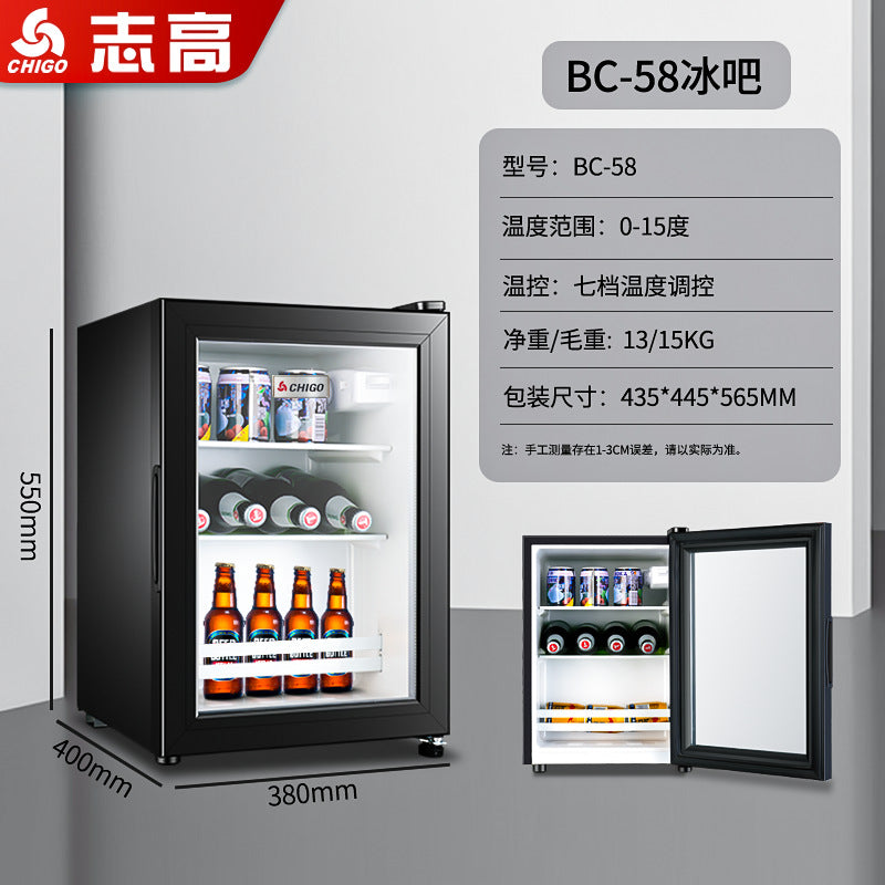foreign trade single-door refrigerator, small household refrigerator, mini breast milk freezer, hotel small refrigerator, energy saving