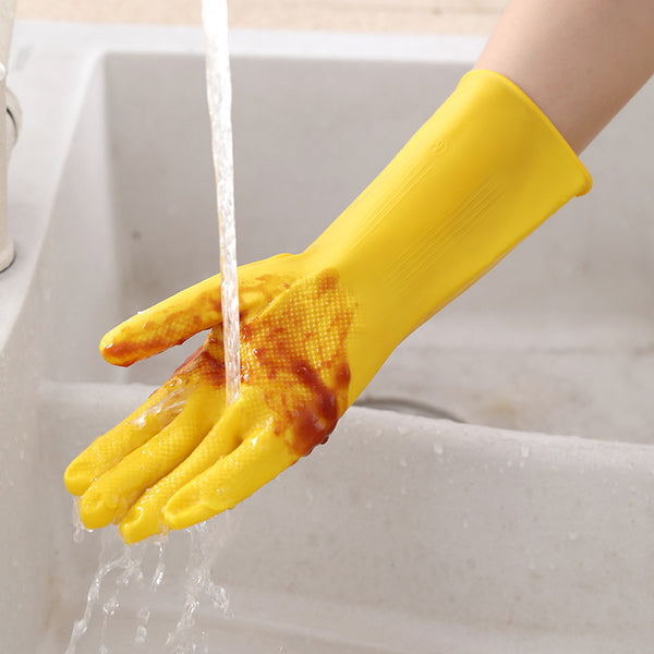 Loose and thickened durable rubber gloves, housework cleaning, dishwashing, waterproof and non-slip, kitchen rubber, labor insurance and wear-resistant