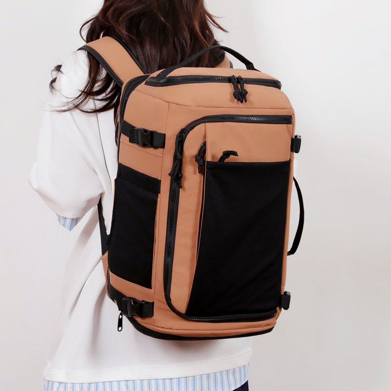 Large capacity travel backpack new outdoor independent shoe compartment camping mountaineering bag dry and wet separation portable fishing bag