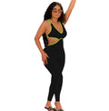 Fashionexport women's clothing  cross-border supply summer hot-selling fashion sexy suspender pit strip pure color jumpsuit