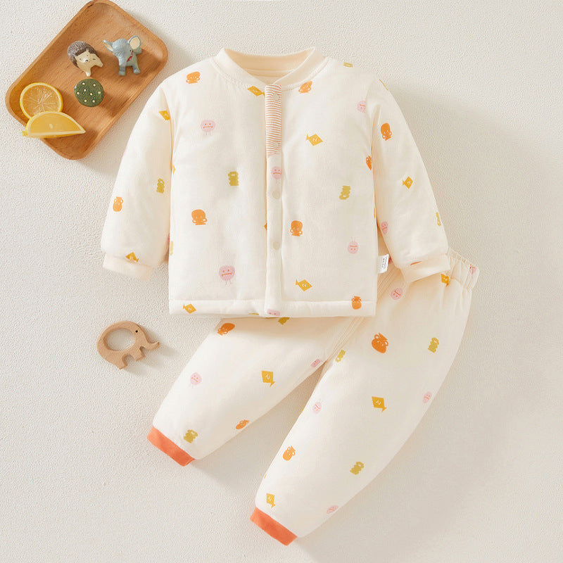 Babibele baby clothes winter thickened quilted set, class a children's autumn outfit, infant clothing, newborn clothes