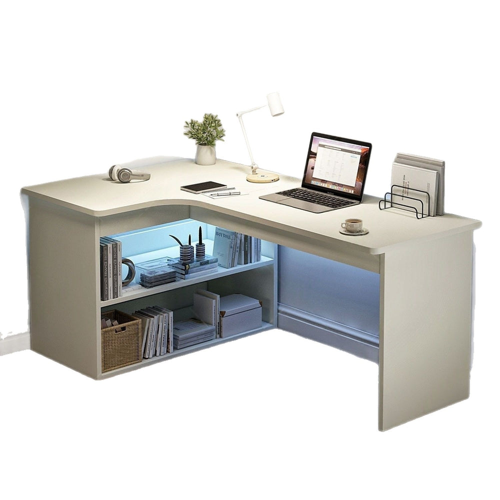 Computer desk desktop for home bedroom bookshelf all-in-one student study writing desk corner multifunctional office desk