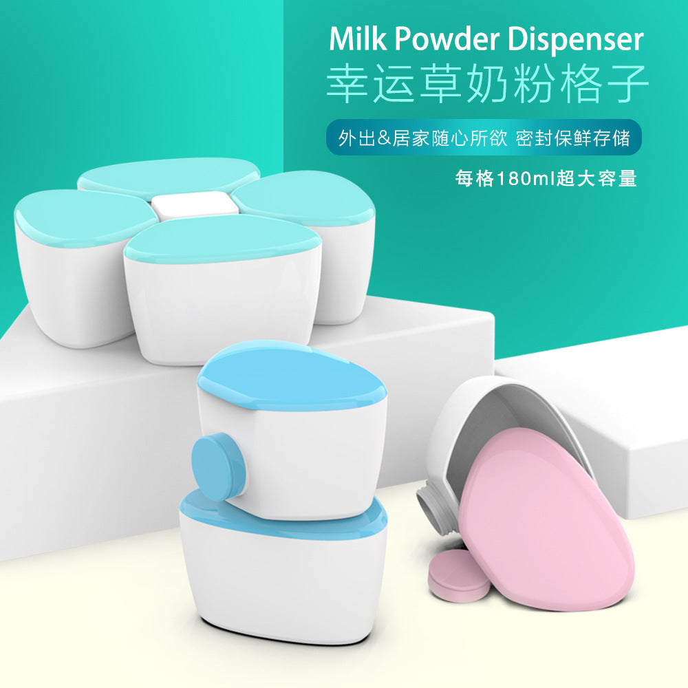 Customized cross-border formula dispenser, portable portioning container, storage box, baby snack box, large capacity formula canister, formula grid