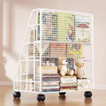 Mobile bookshelf kids picture book storage under-desk organizer floor-standing universal wheel home simple student bookcase