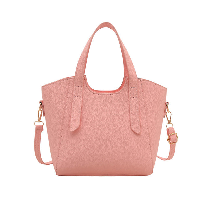 Simple and versatile portable bucket bag women's Korean version ins fashionable and simple shoulder bag 2025 new casual messenger bag