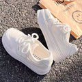 Girls' white sneakers - summer  new collection: kids' breathable mesh athletic shoes, lightweight canvas sneakers for girls and students