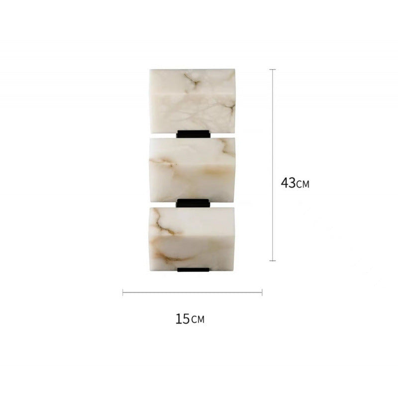 Spanish natural marble wall lamp - ideal for hotel, villa, background wall, entryway, stairwell, hallway, bedroom, and bedside decor