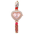 New arrivalaccessible luxury ethnic style heart-shaped quartz watch pull-out braided strap women's bracelet watch women's watch wholesale