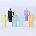 Amazon 40oz large capacity handle ice cup 304 stainless steel vacuum insulated cup outdoor car cup