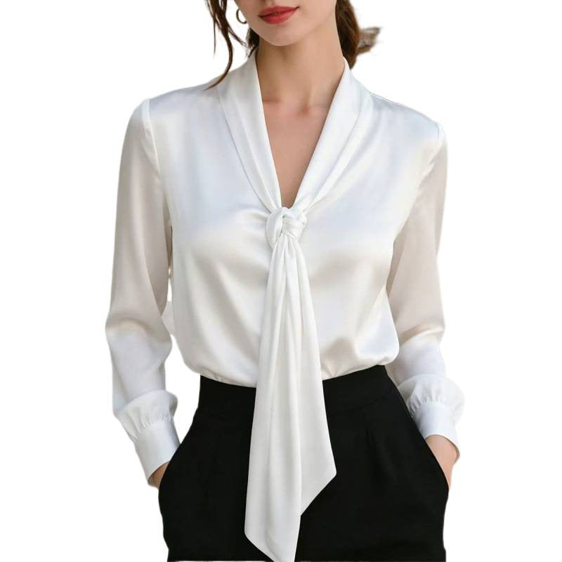 european and american cross-border e-commerce hot seller: autumn new arrival - satin long-sleeve shirt for independent stores and