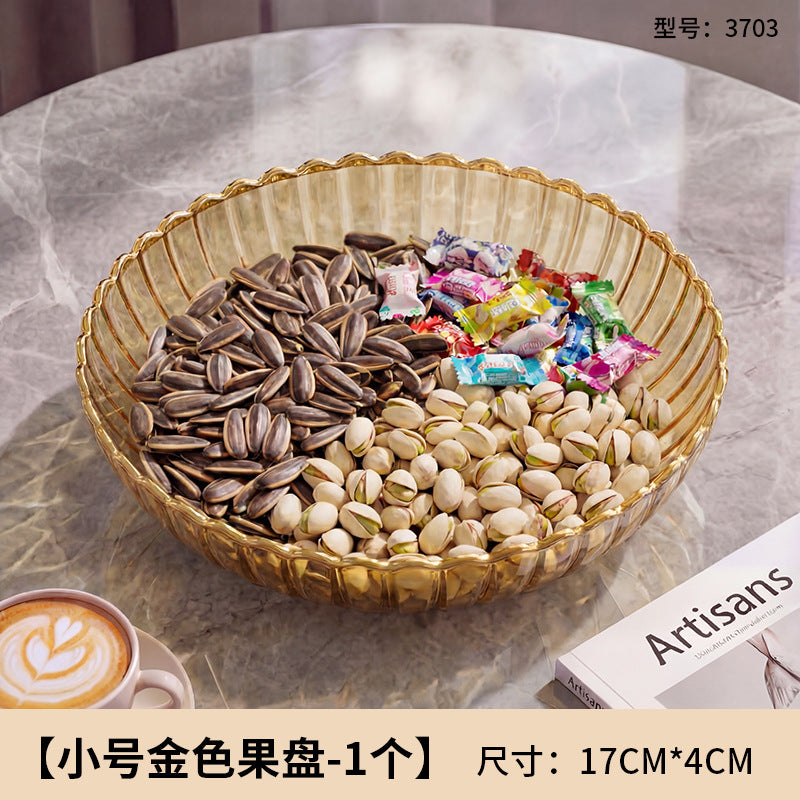 For home plate small creative living room fruit plate accessible luxury good-looking coffee table snack plate melon seeds peanut candy plate