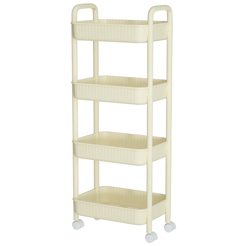Multi-tier rolling cart organizer - portable storage rack for snacks, kitchen, bathroom, and more