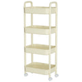 Multi-tier rolling cart organizer - portable storage rack for snacks, kitchen, bathroom, and more