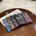 Suitable for iphone 17 pro max rhinestone glitter magnetic phone case, 16, 15, 12 full coverage drop-proof protective case