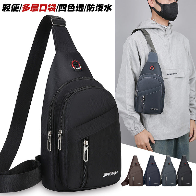 Cross-border fashion breast bag men's Oxford casual shoulder bag diagonal span new backpack trendy waist bag crossbody bag wholesale none