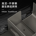 Gun gray space aluminum bathroom tissue box punch-free toilet roll holder waterproof tissue box toilet paper holder storage