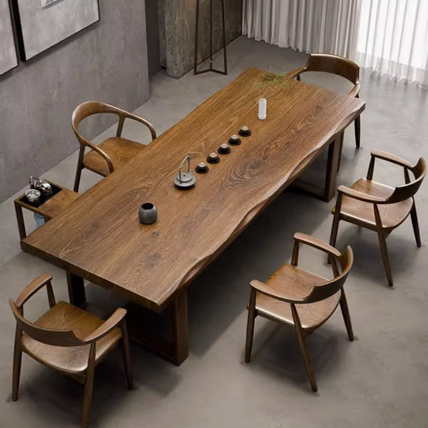 Solid wood table long table simple modern table office table and chair combination meeting room large table workbench Nordic light luxury cp