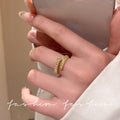 European and american niche design rings for women - light luxury, elegant, high-end, adjustable open ring, fashionable and versatile jewelry