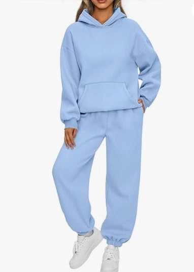 european and american export autumn/winter new  women's two-piece casual hoodie tracksuit pants set