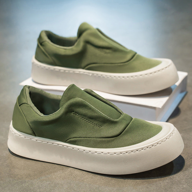Canvas men's shoes 2025 winter new anti-slip thick sole breathable lightweight slip-on sneakers men's athletic shoes