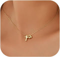 Trendy 26-letter cross pendant necklace - fashionable, minimalist, versatile choker - unique jewelry for women with a personal style